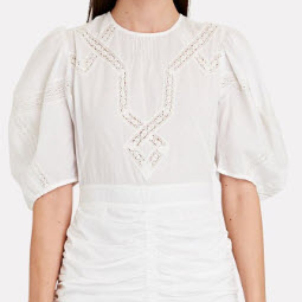 Rhode Austin Puff Sleeve Mini Dress - Size 4